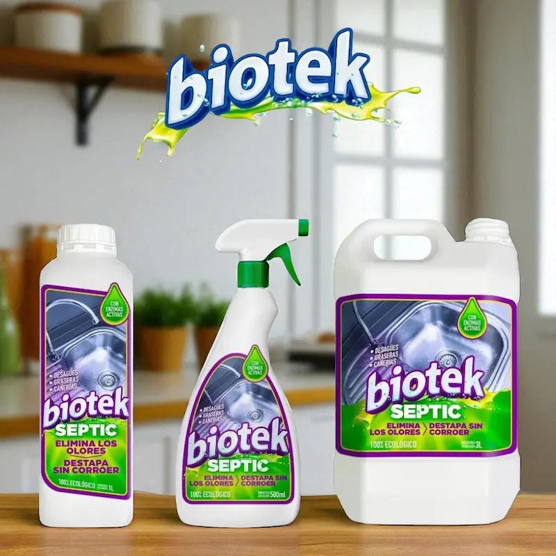 BIOTEK SEPTIC: Elimina olores y previene desbordes en tu sistema séptico sin gastar miles en limpieza