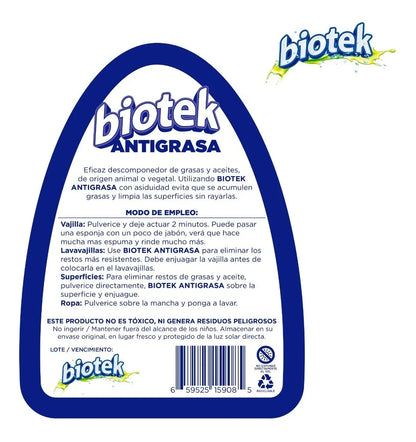 Biotek Antigrasa: Quitamanchas y elimina la grasa sin frotar 🧼