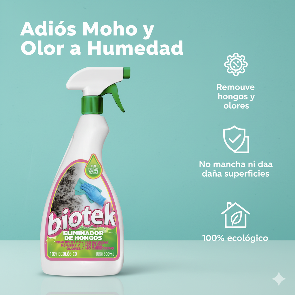 Biotek Eliminador de Hongos: Adiós Moho y Olor a Humedad 🤩