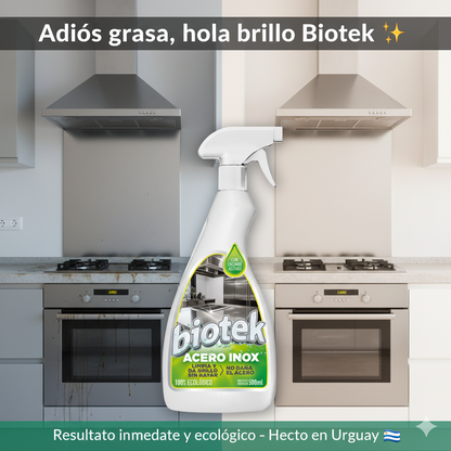 Biotek Acero Inox: Haz brillar el acero sin químicos agresivos ✨