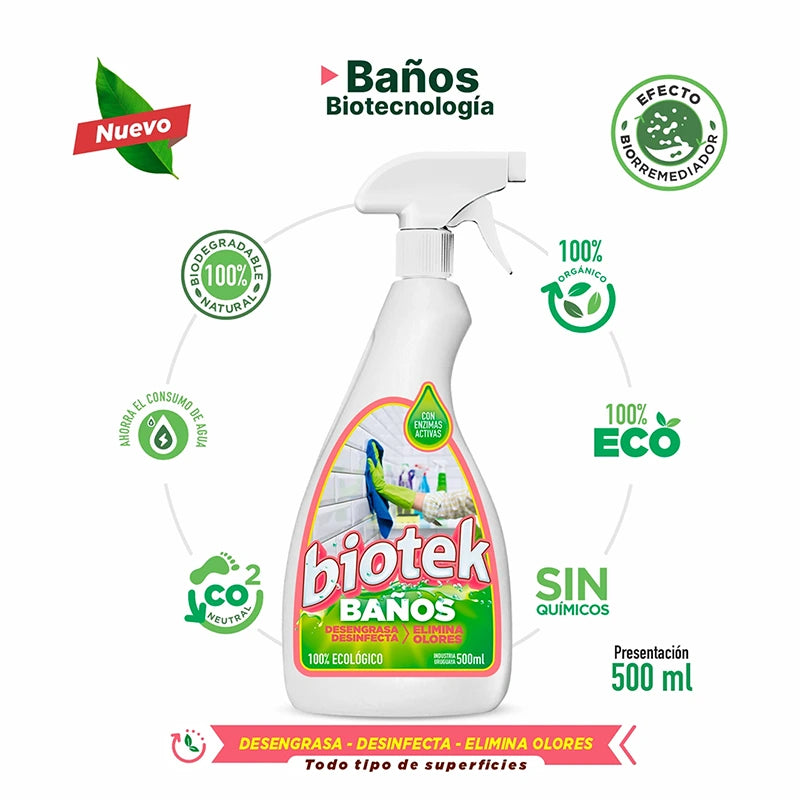 Biotek Baños: limpia, desinfecta y elimina olores para un baño fresco y seguro
