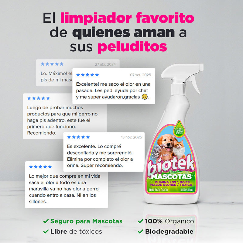 Biotek Mascotas | El limpiador que realmente entiende a tu mejor amigo
