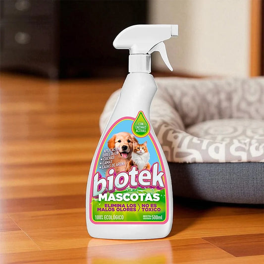 Biotek Mascotas: elimina olores y manchas sin dañar superficies